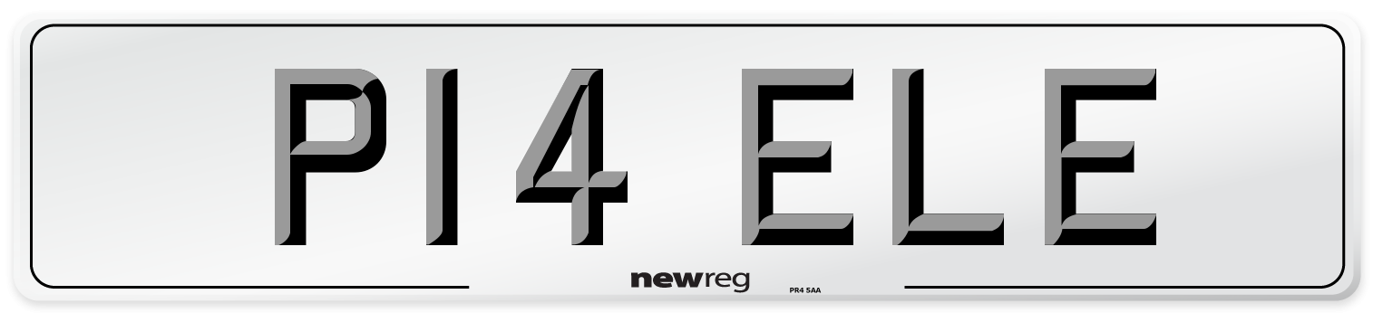 P14 ELE Number Plate from New Reg